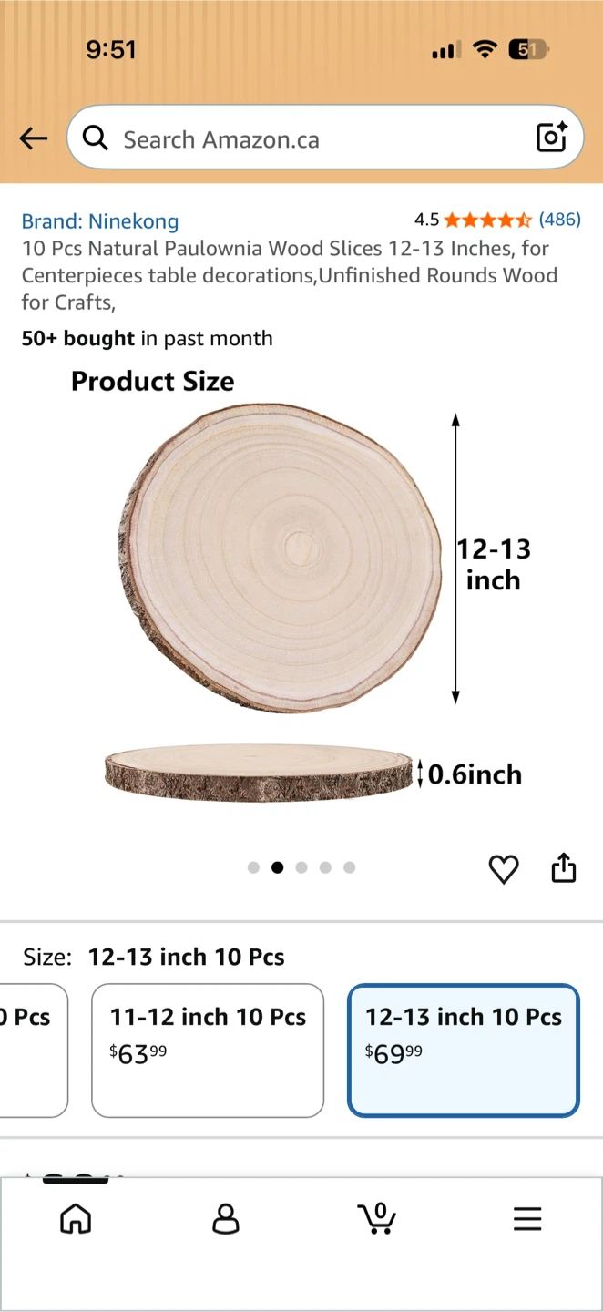 5 pcs unfinished Wood Slices - photo 4
