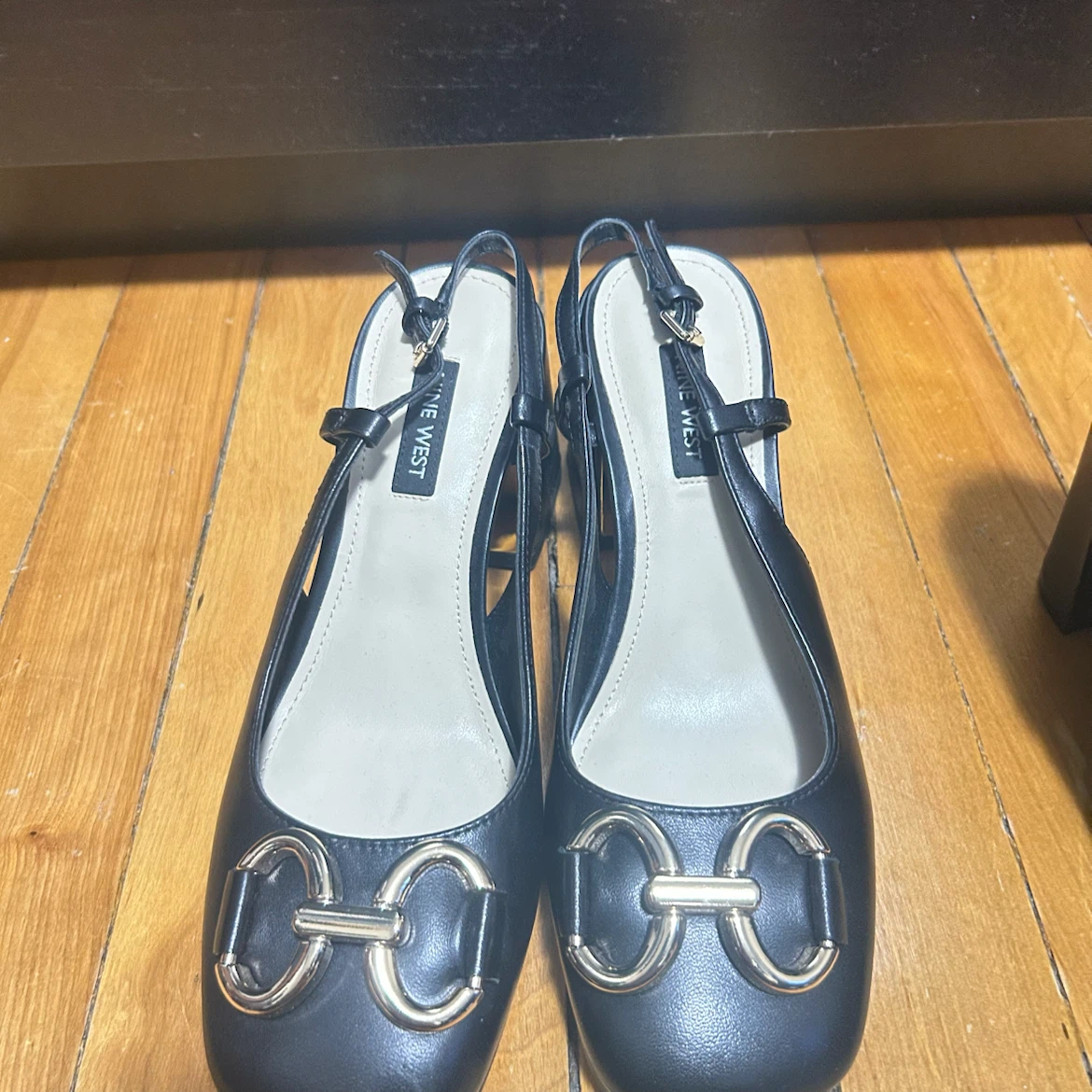 Nine West Black Slingback Heels