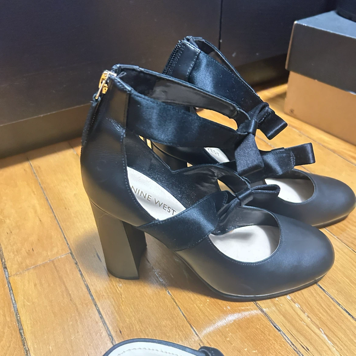 Nine West Black Slingback Heels - photo 2