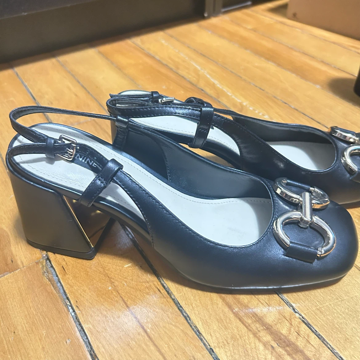 Nine West Black Slingback Heels - photo 3