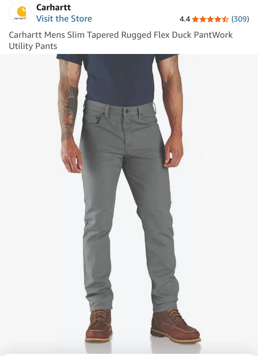 New Carhartt Mens Flex Duck Utility Pants 36 x 30