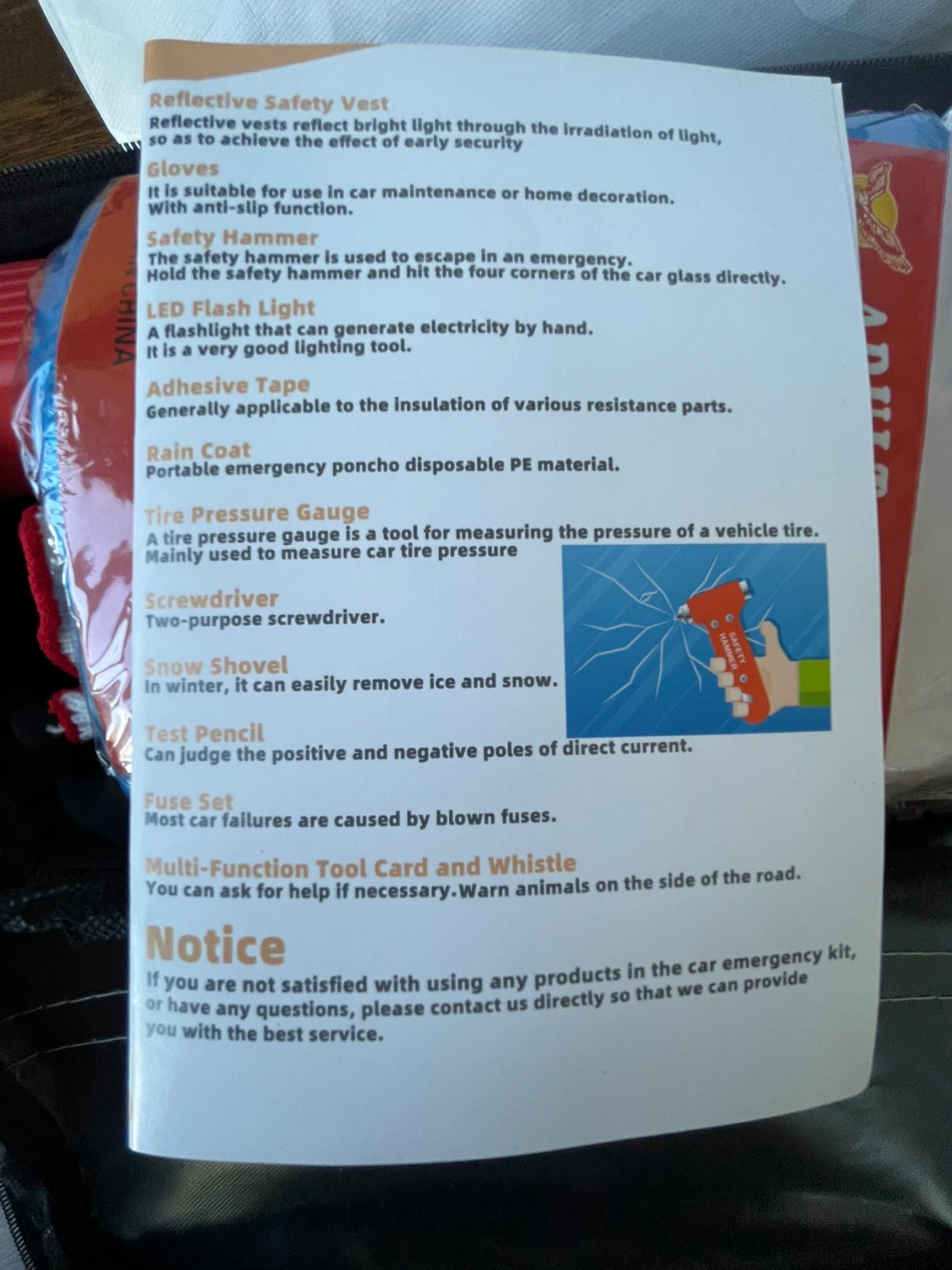 Car Roadside Emergency Kit - photo 3