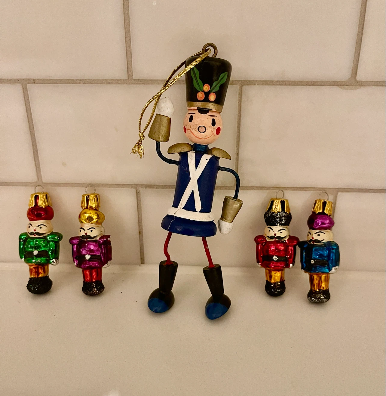 Set of 5 Nutcracker Christmas Ornaments