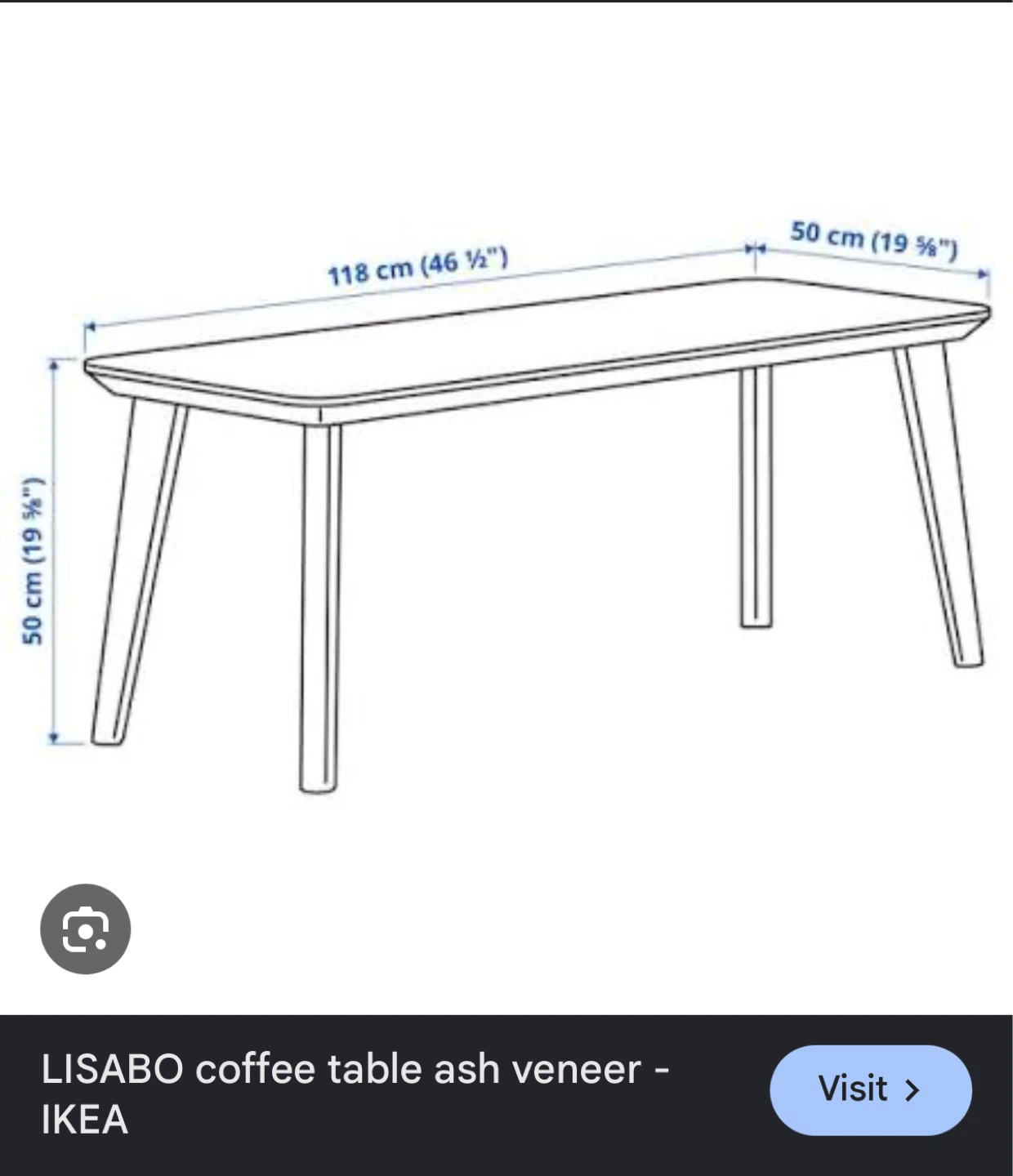 Ikea Coffee Table Lisabo - photo 3