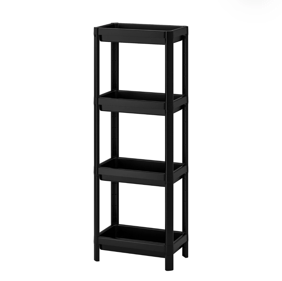 MOVING - 2x IKEA VESKEN 4-Tier Shelf Unit Black