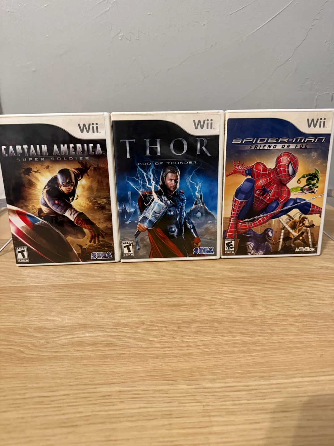 Set of 3 Nintendo Wii Marvel Games