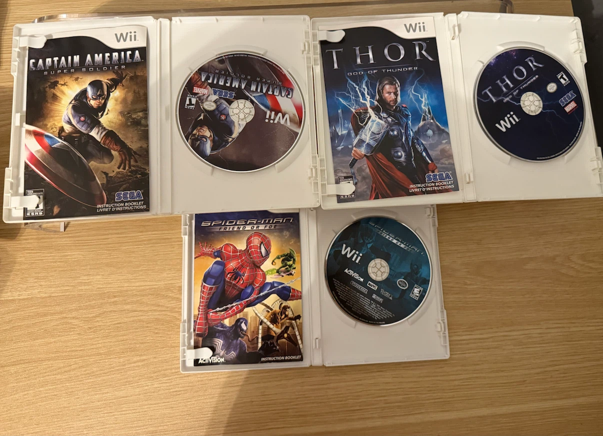 Set of 3 Nintendo Wii Marvel Games - photo 3