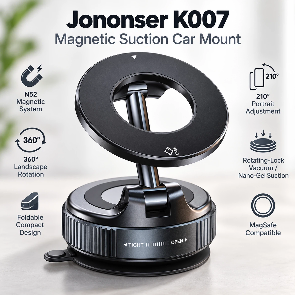 Jononser K007 Magnetic Suction Car Mount