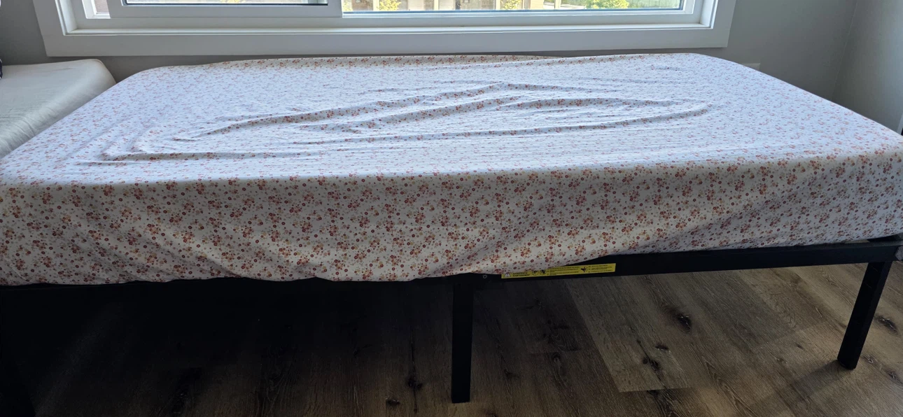 Juno Twin Mattress with heavy duty steel bed frame. (Pet free) - photo 2