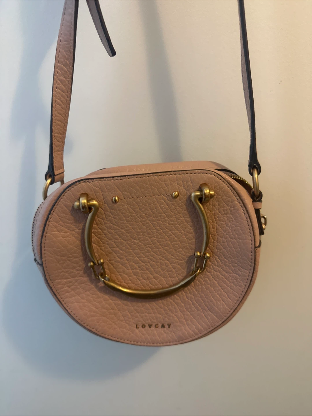 LOVCAT Pink Round Crossbody Bag