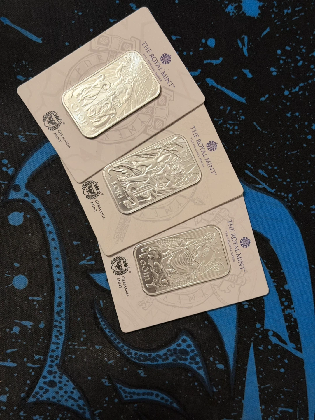 3 x 1 oz Silver Bars Norse Gods Series - photo 2