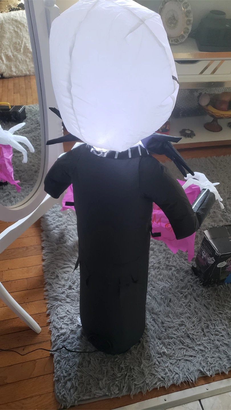 Jack Skellington Light-Up Halloween Inflatable - photo 3