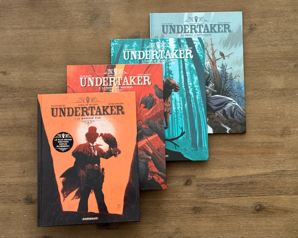 4 French Graphic Novels / Bandes Dessinées "Undertaker" (T1-T4)