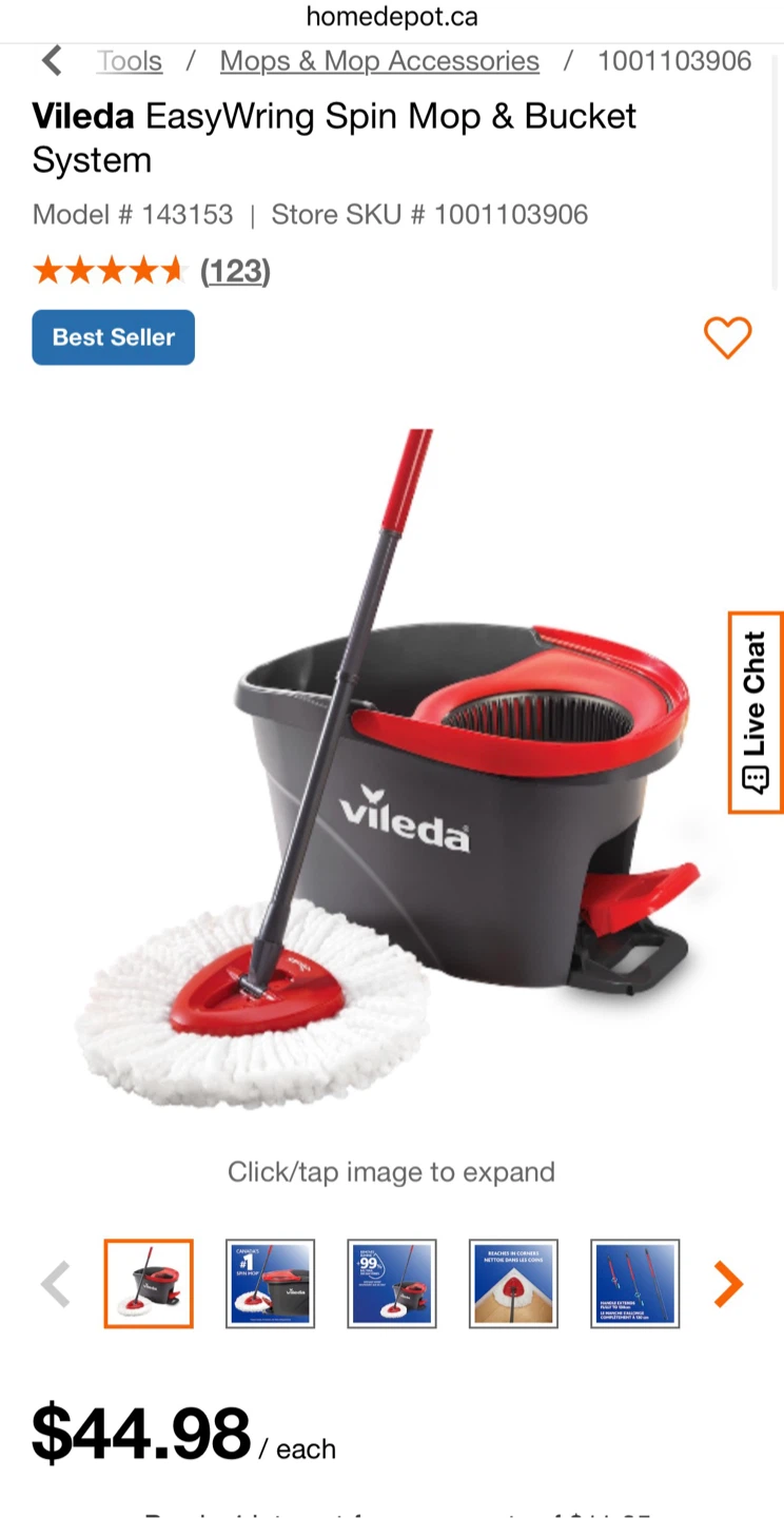 Mop and Bucket Vileda EasyWring Spin - photo 5