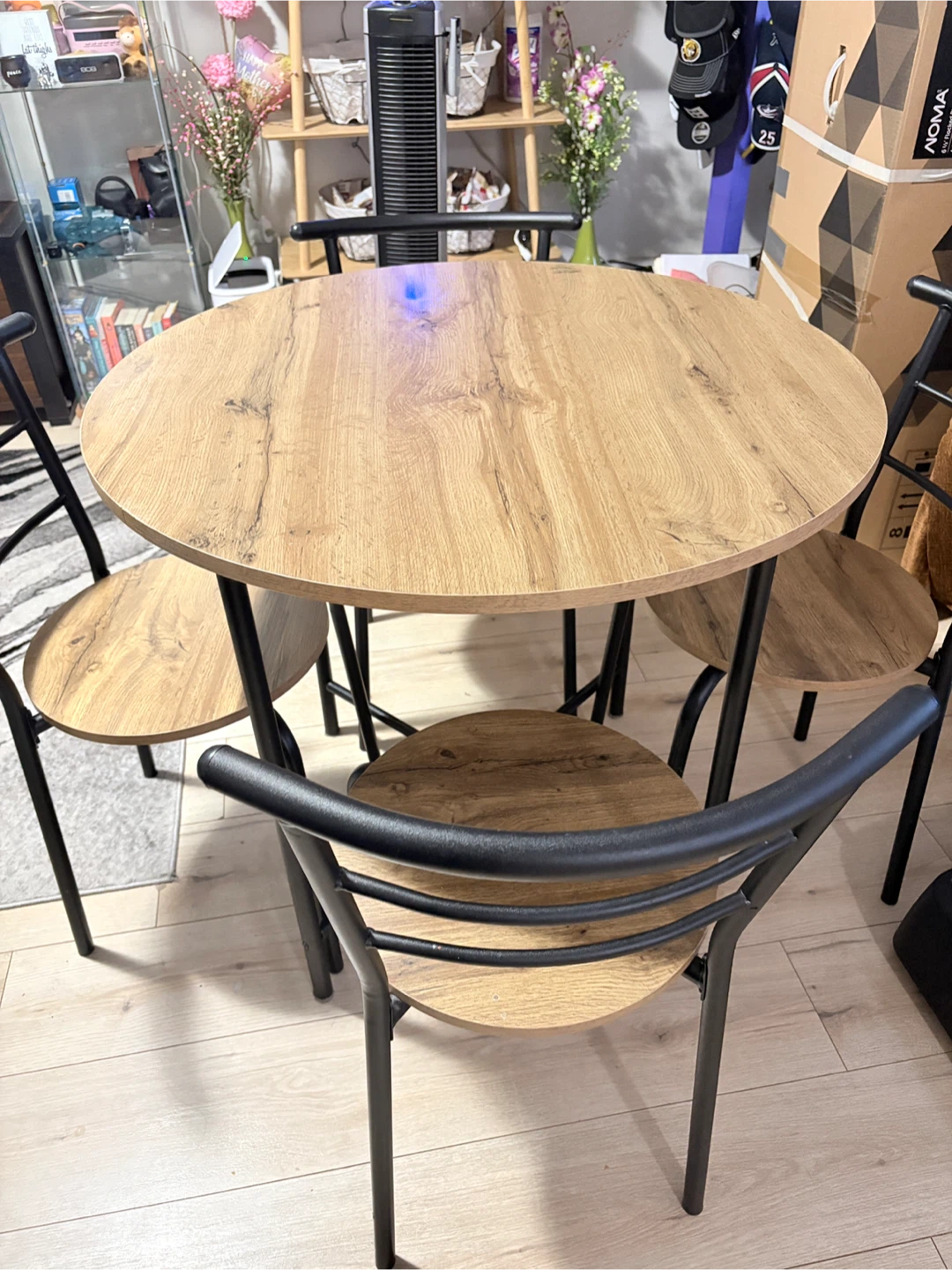 Round Bistro Table with 4 Chairs