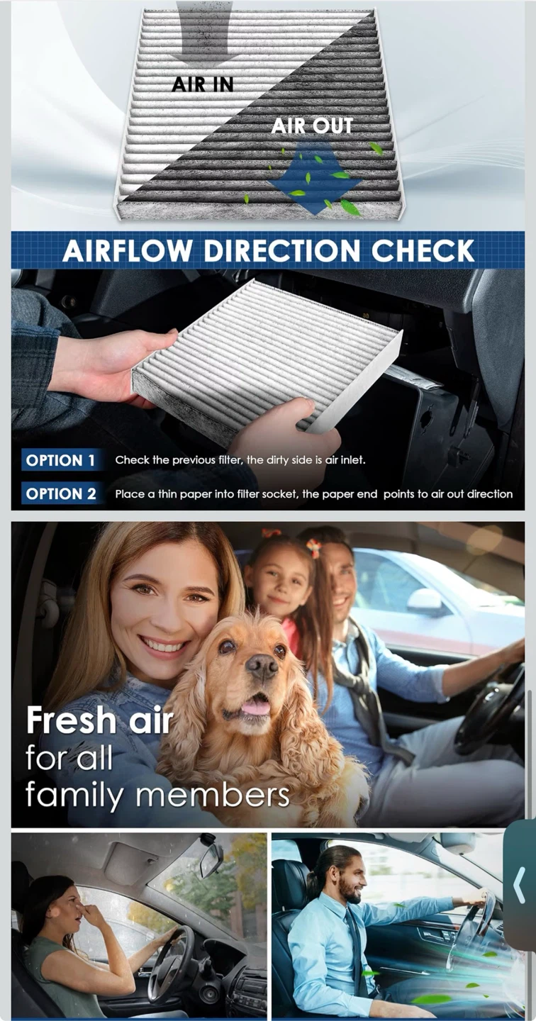 Kurimup Cabin Air Filter SCF11854S - photo 5