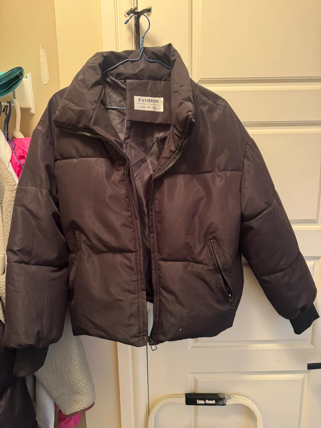 Black Fashion Puffer Jacket Size M