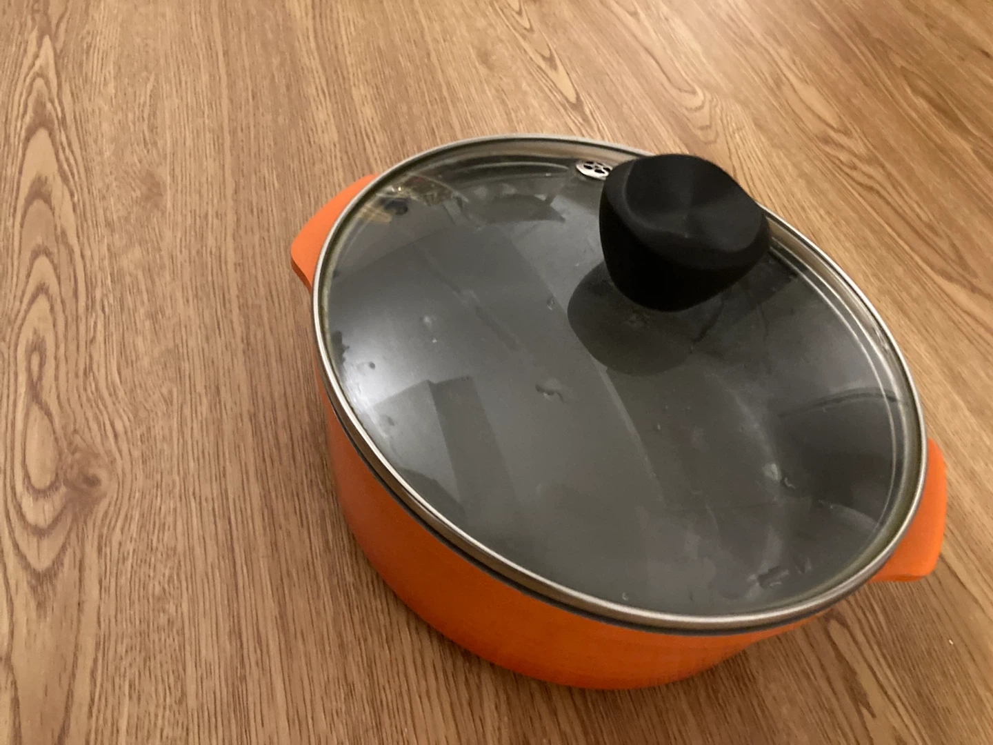 Orange Cooking Pot with Glass Lid🏈