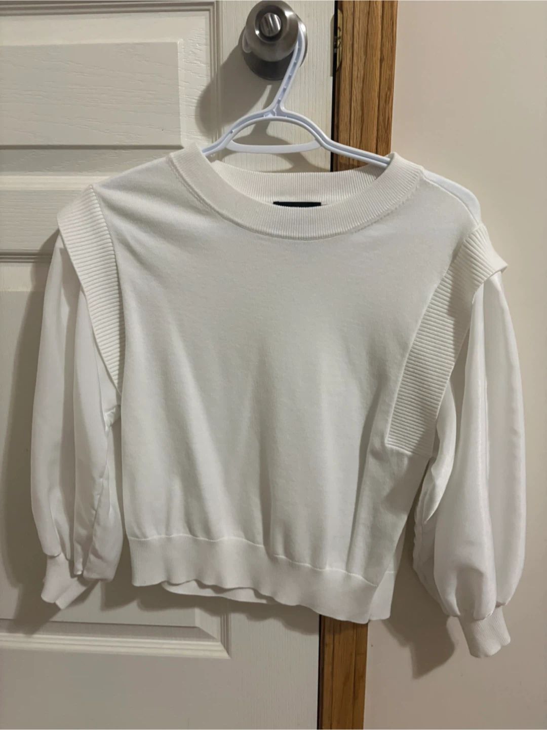 DKNY White Long Sleeve Top