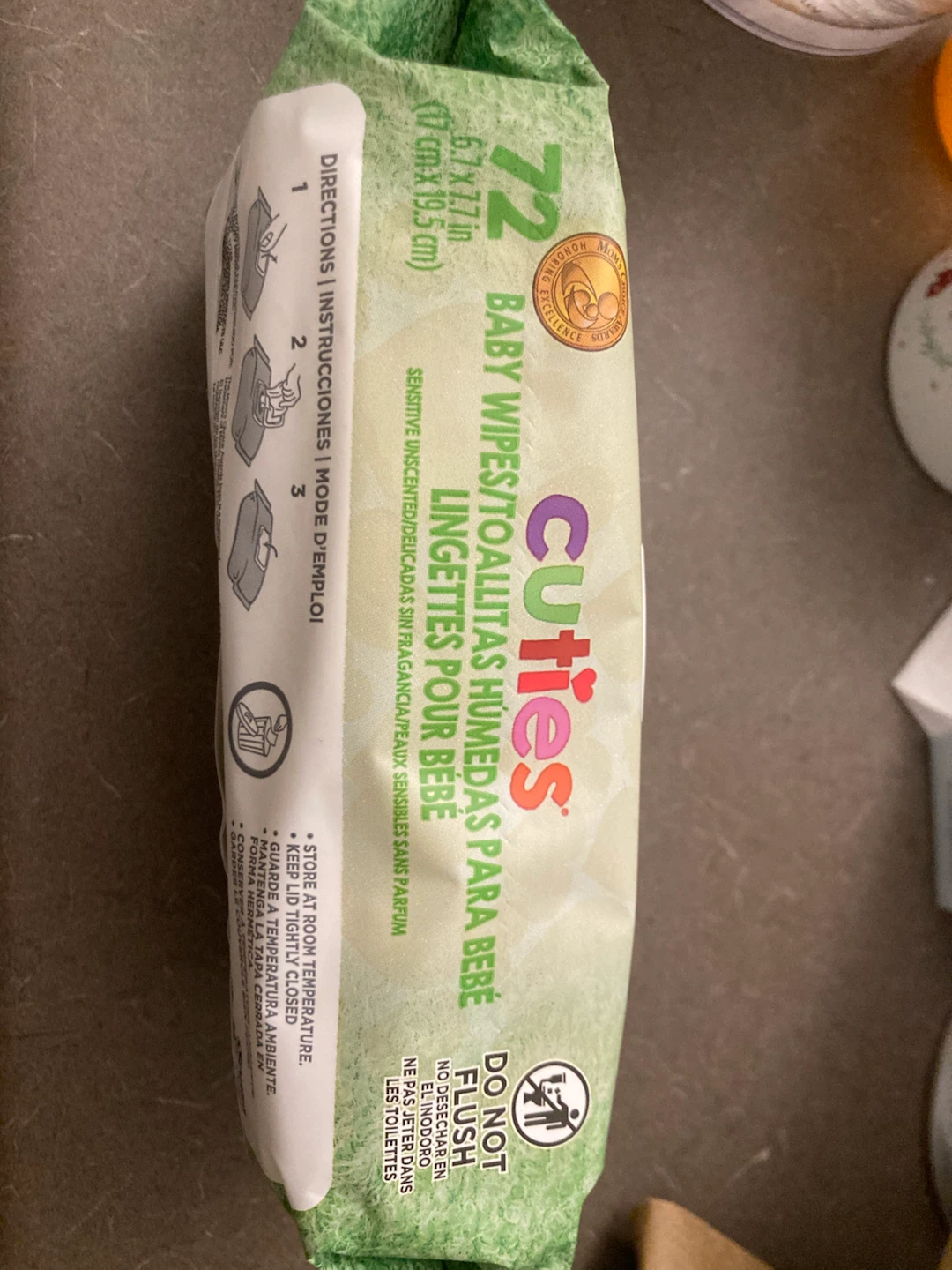 Cuties Baby Wipes, 72 Count🏈