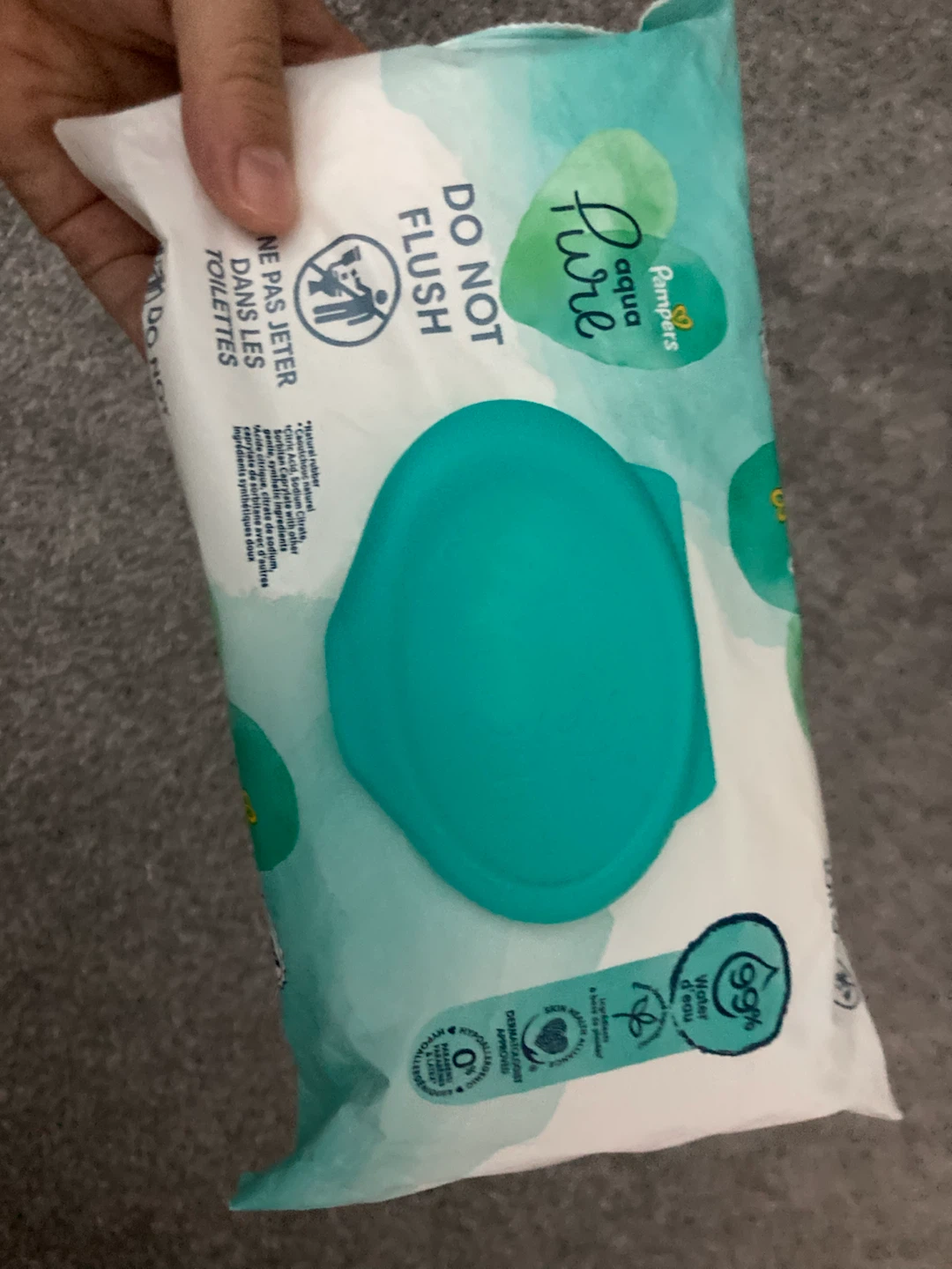 Pampers Aqua Pure Baby Wipes🏈