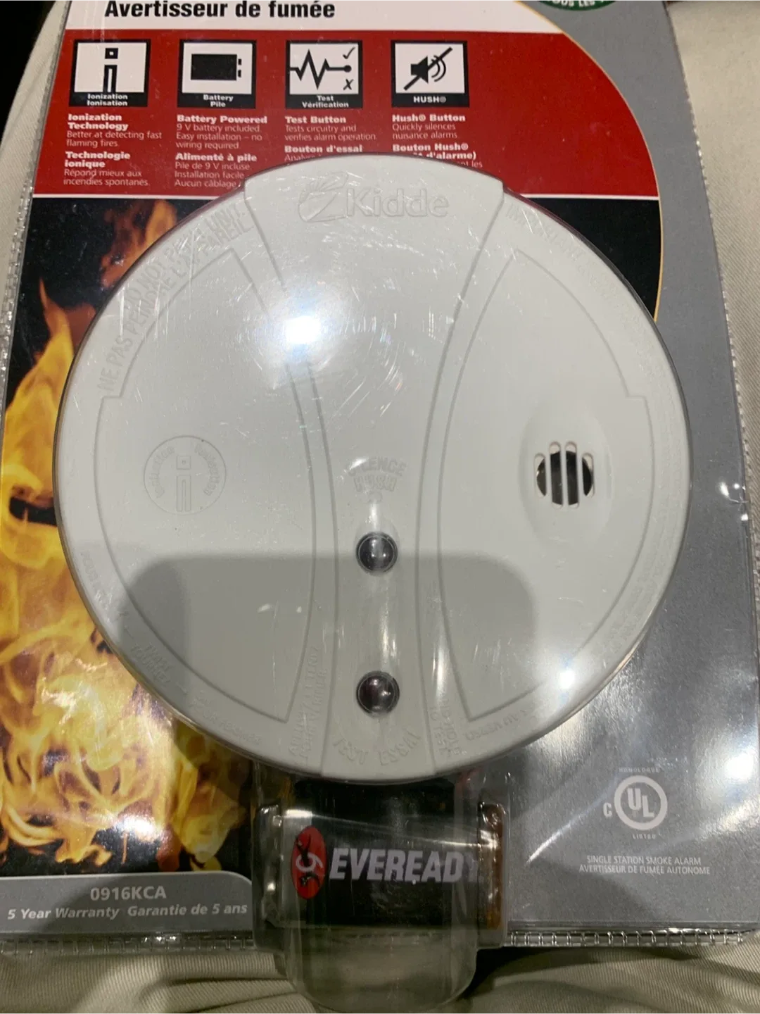 🏈 Kidde 0916KCA Ionization Smoke Alarm