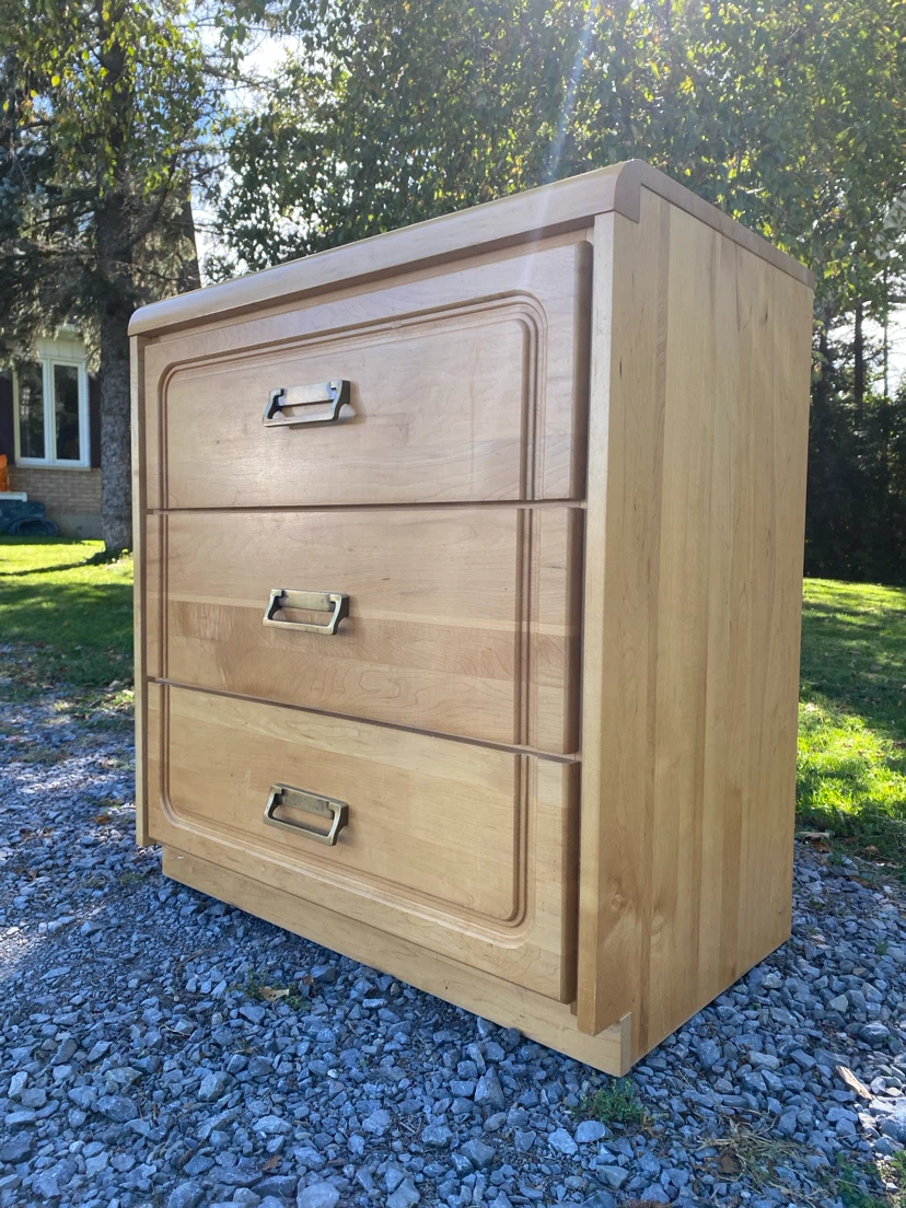 Vintage Shermag Solid Maple 3-Drawer Dresser (CAN DELIVER) - photo 3