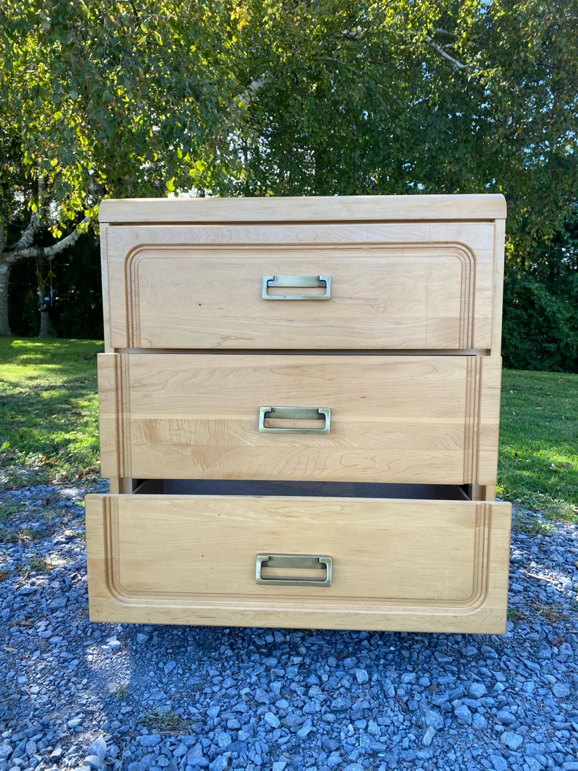 Vintage Shermag Solid Maple 3-Drawer Dresser (CAN DELIVER) - photo 4