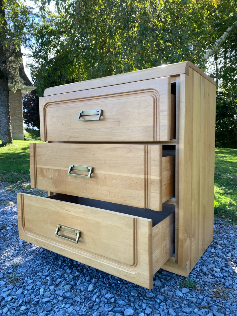 Vintage Shermag Solid Maple 3-Drawer Dresser (CAN DELIVER) - photo 5