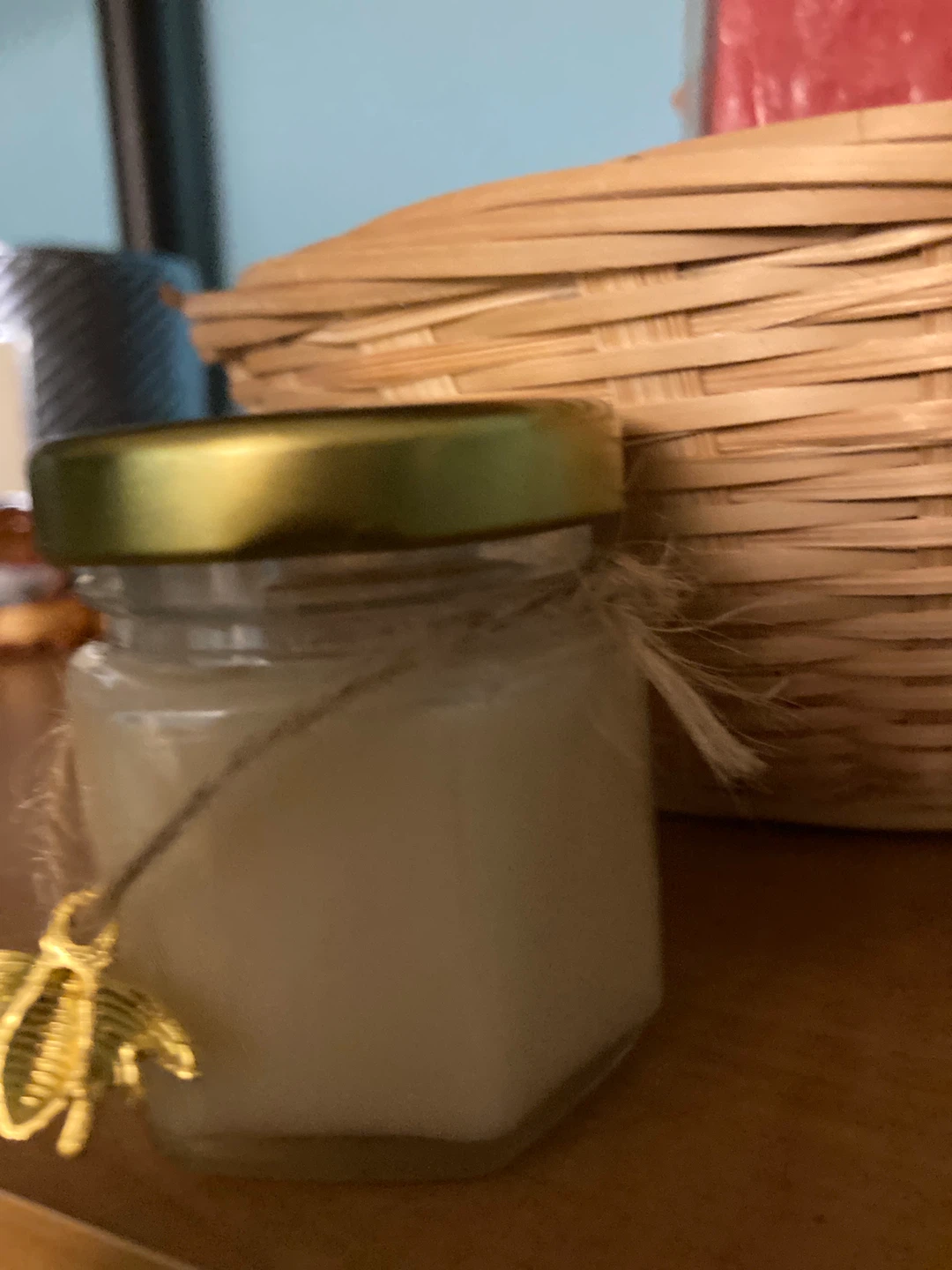 🏈 Small Glass Bee Honey Jar