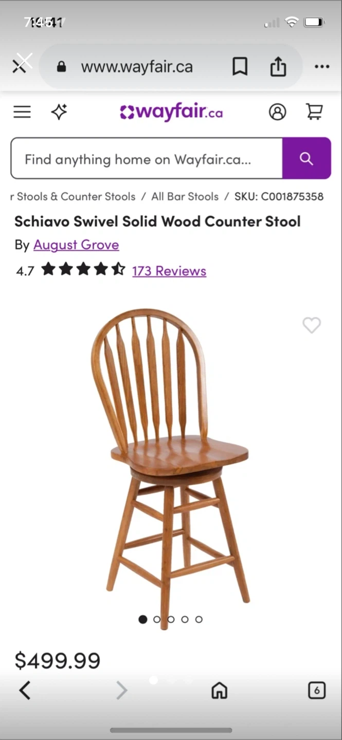 August Grove Schiavo Swivel Counter Stool