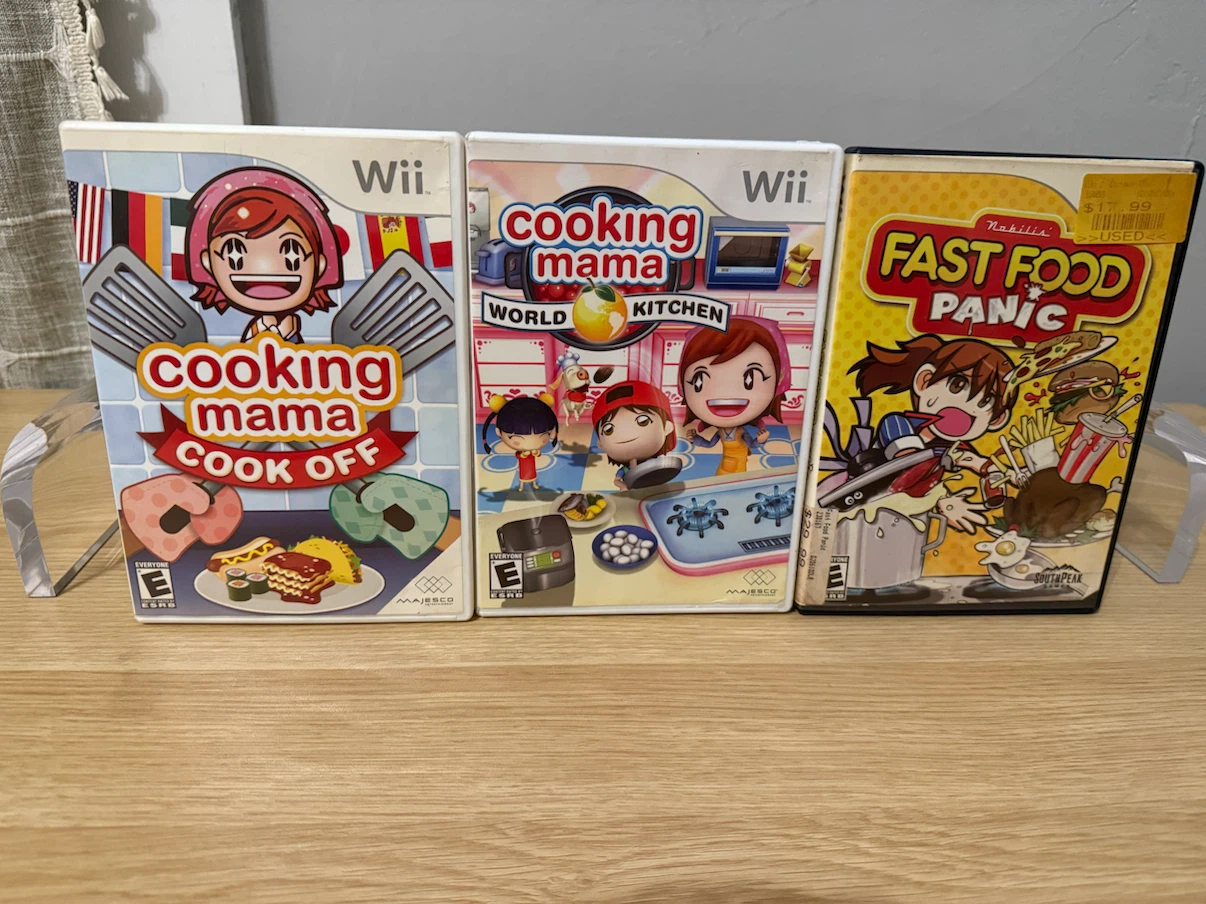3 Nintendo Wii Cooking Games Bundle