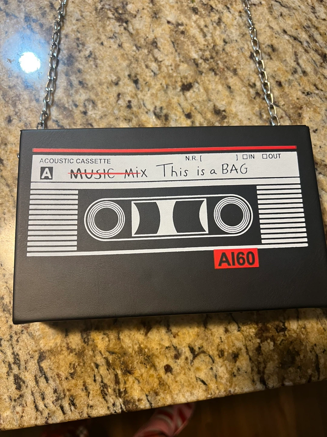 Novelty Cassette Tape Box Clutch Bag