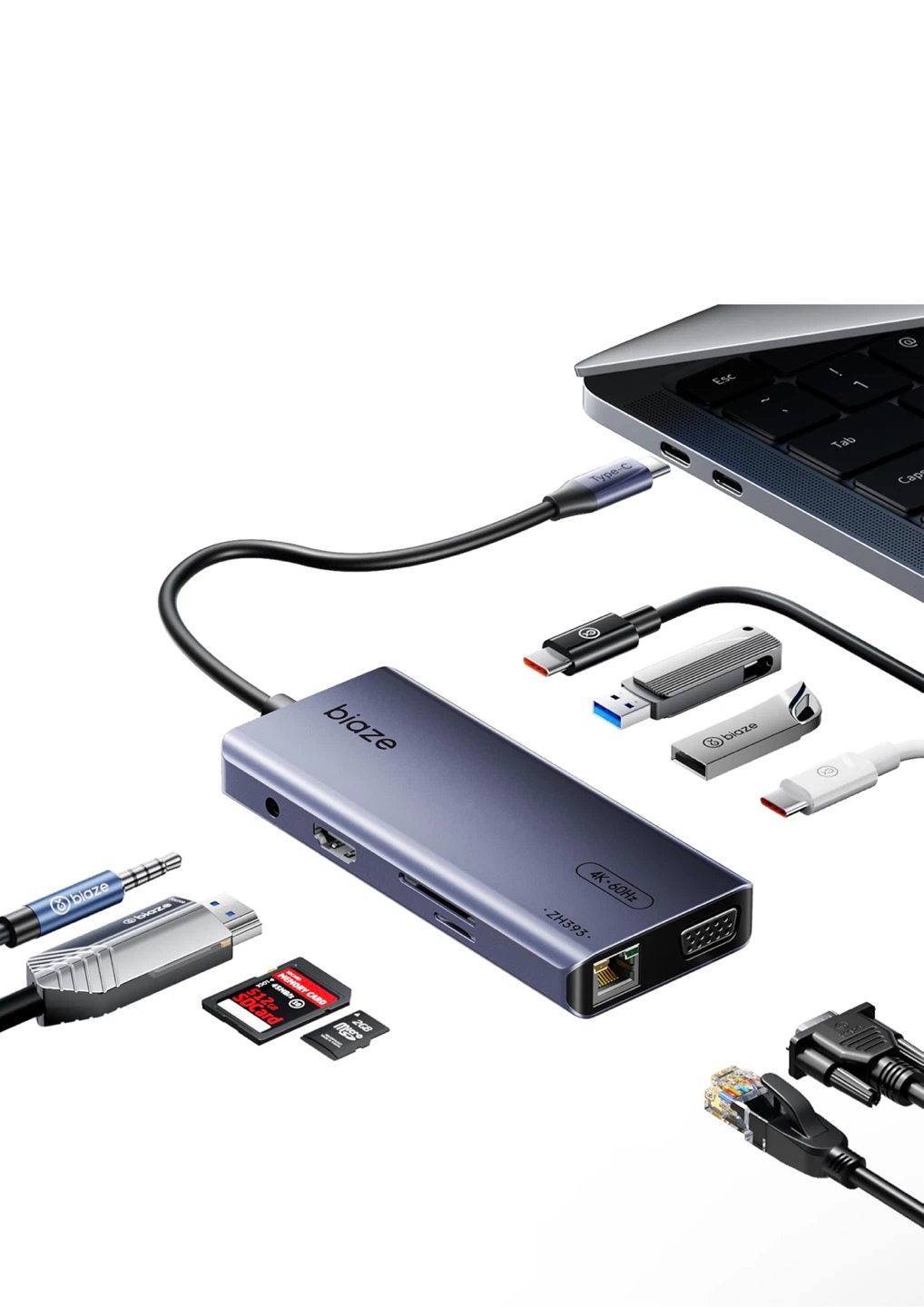 Biaze ZH393 Type-C Multi-port Adapter