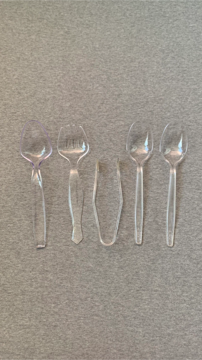 Clear Plastic Serving Utensils Set 🏈