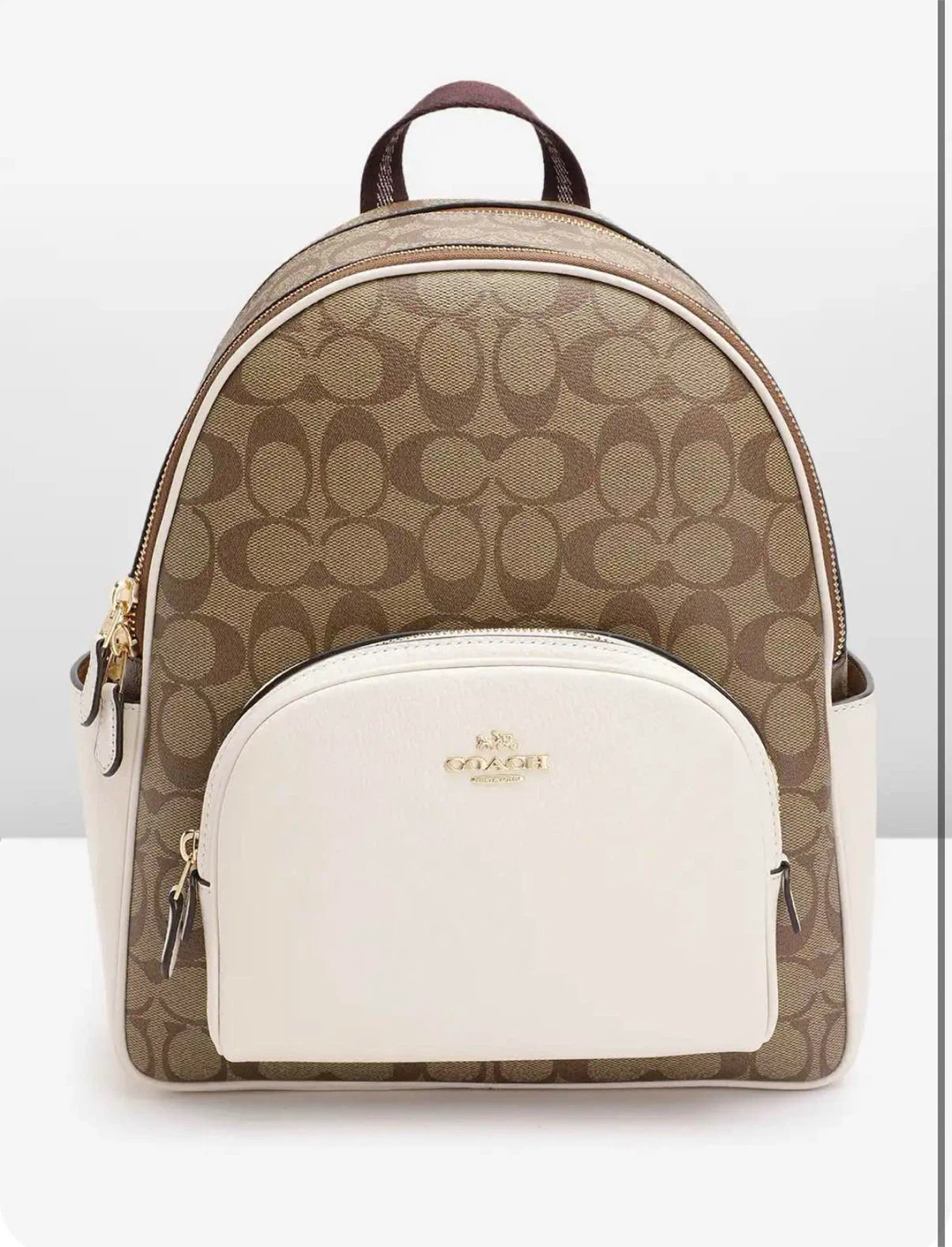 Coach Signature Print Backpack