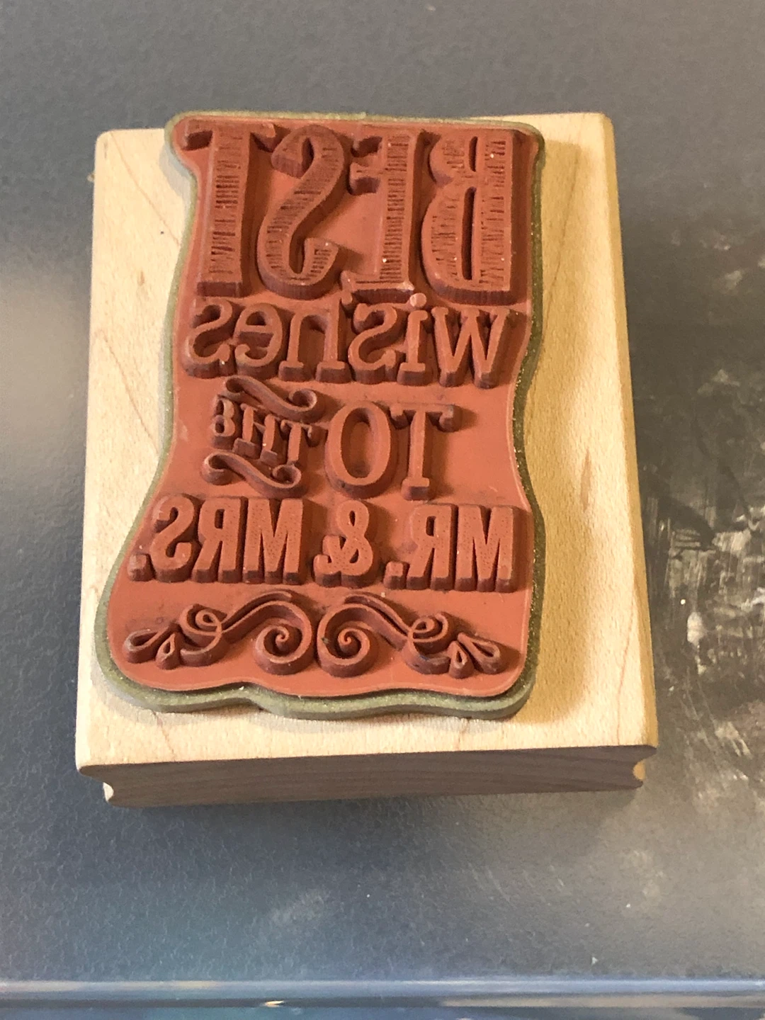 Best Wishes to Mr. & Mrs. Wood Rubber Stamp 🏈 - photo 2