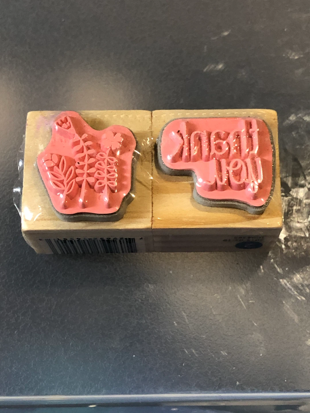 Wooden Thank You and Floral Stamp Set — NEW 🏈 - photo 2