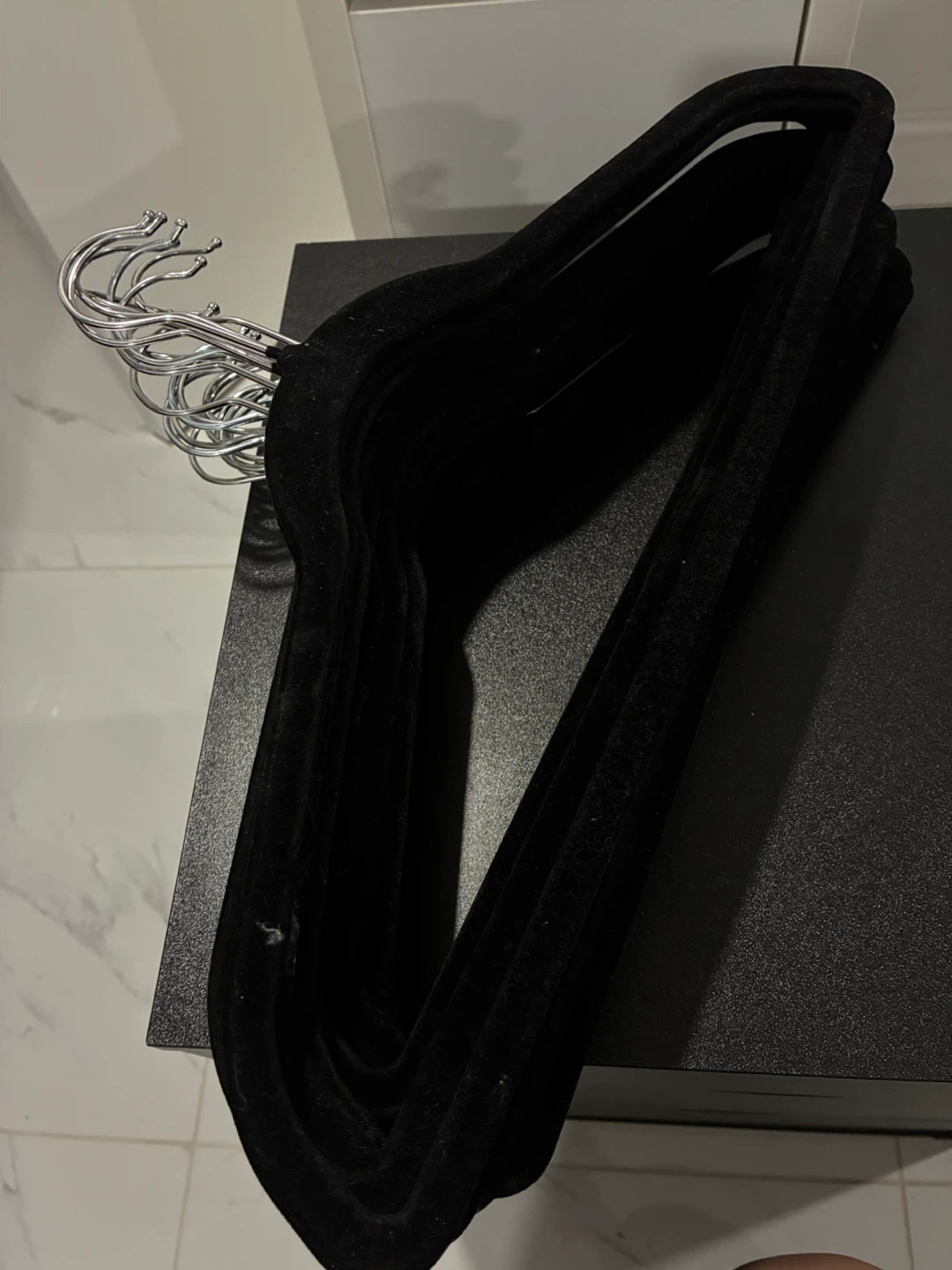 Set of 35 Black Velvet Clothes Hangers