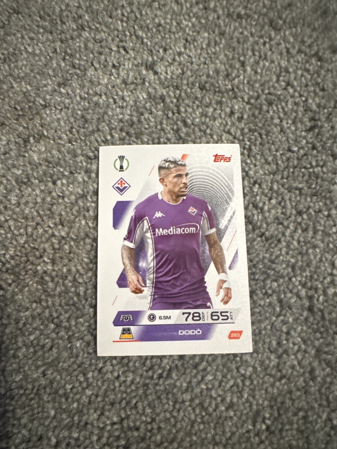 Topps Dodô ACF Fiorentina Soccer Card