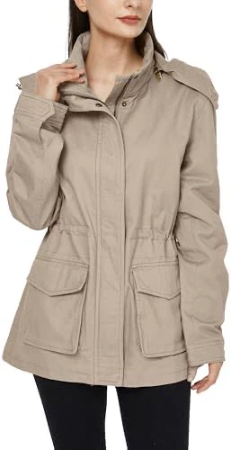 Beige Cotton Utility Jacket
