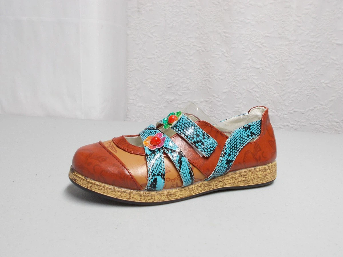 Unique Multi-Coloured Floral Flats brand new - photo 2