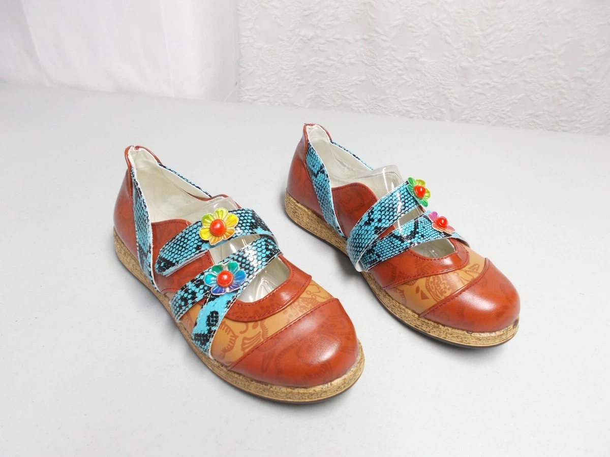 Unique Multi-Coloured Floral Flats brand new - photo 3