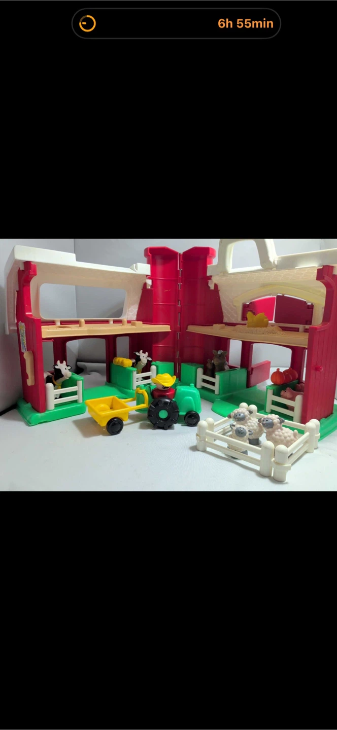 Vintage 1995 Fisher-Price Little People Farm Play Set