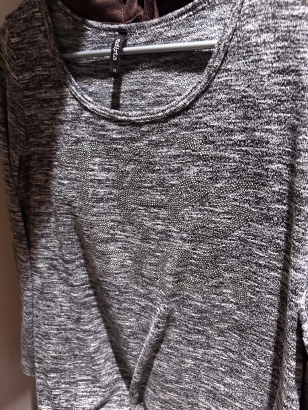 Edista Grey Marled Long Sleeve Shirt 🏈