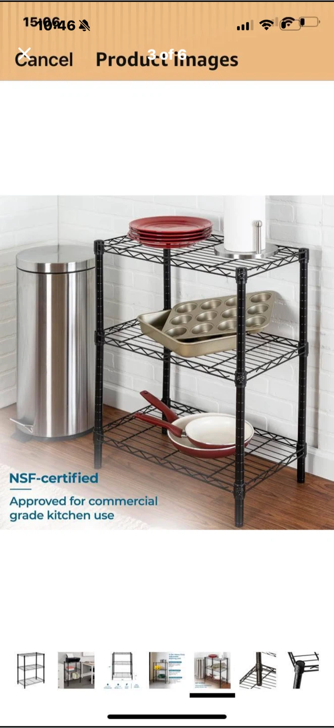 3-Tier  Shelving Unit 3 shelves for $50 - photo 2