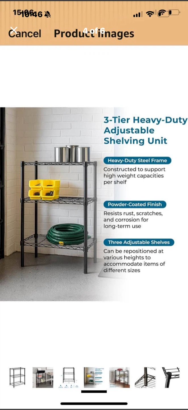 3-Tier  Shelving Unit 3 shelves for $50 - photo 3