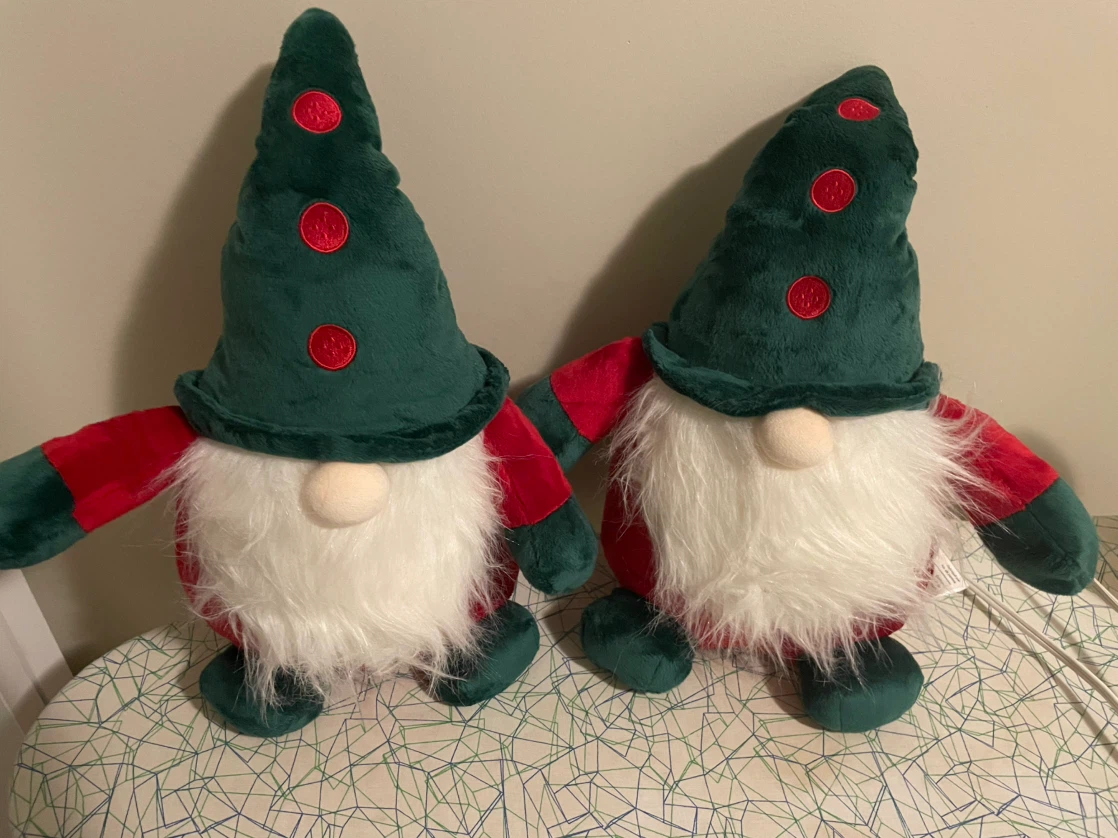 Two Christmas Holiday Gnome Plush Dolls 🏈