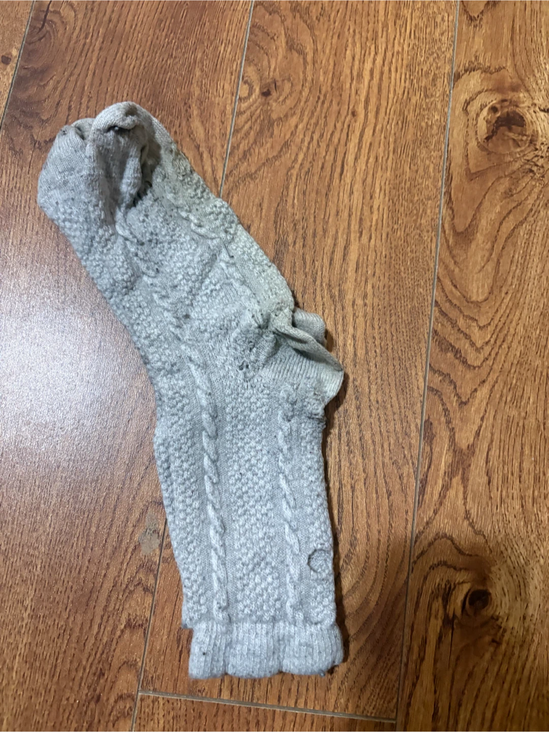 Grey Cable Knit Socks 🏈