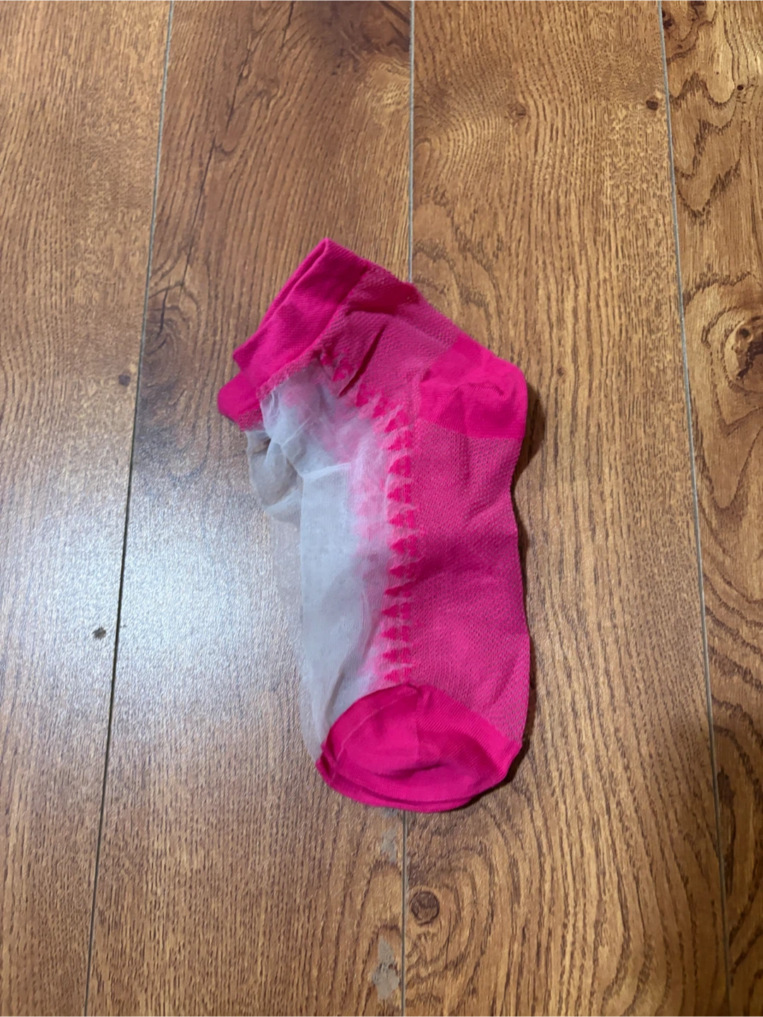 Pink 🏈 sheer ankle socks